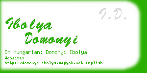 ibolya domonyi business card